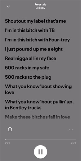 Freestyle - Lil Baby #lyrics #spotify #song #fyp #LanguageLearning