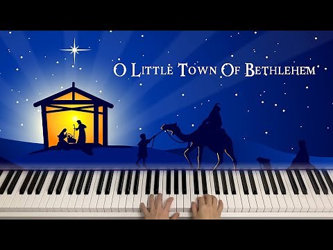 O Little Town of Bethlehem - Christmas Piano Instrumental with Lyrics