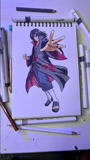 Drawing itachi uchiha full body || Naruto drawing #naruto #animedrawing #anime #shorts