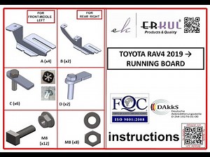 toyota rav4 2019+ running boards installation / yan basamak montajı