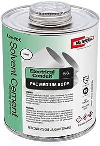RectorSeal 633L 55985 Electrical Conduit Cement, Easy Application, Plumbing, 1 Quart