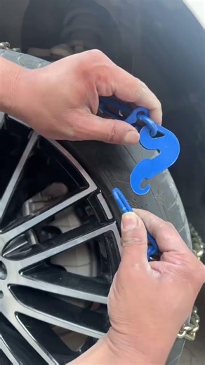 Installing snow chains this way is simpler and easier, no jack needed, can be done in minutes, and