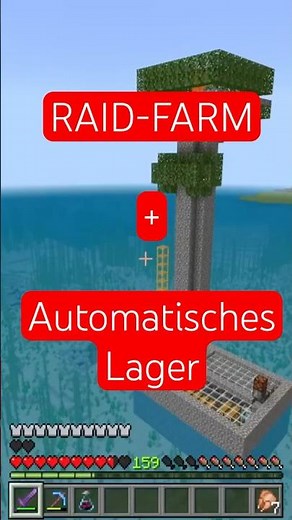 Raidfarm in Minecraft Bedrock + automatisches Lager / Pillager Farm / Totem Farm