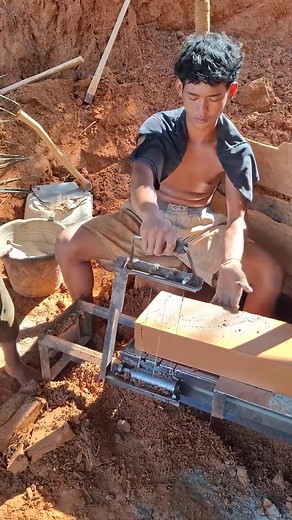 46K views · 99 reactions | Hard Work in Brick Making – Cutting Clay with Precision A young craftsman carefully cuts raw clay blocks by hand using a wire cutter in a traditional brick-making process. Each movement shows dedication and skill, shaping the perfect brick under the hot sun. A true example of hard work and craftsmanship! #BrickMaking #TraditionalWork #HandmadeBricks #HardWork #Craftsmanship #RuralLife #WorkOfArt | Bangchai Davidson | Facebook