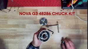 Bundle - 2 items - NOVA 48286 G3 Lite Woodlathe Chuck with 2" Jaw Set, and I9NS 3/4" x 16 TPI Insert Adapter