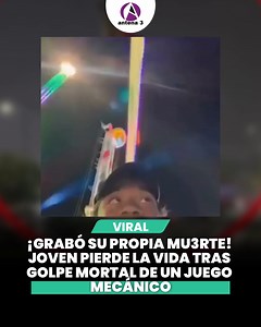 Lo que comenzó como una broma para redes terminó en tragedia. Un joven se grababa junto a un juego mecánico tipo “doble martillo” cuando la estructura lo golpeó en la cabeza. El impacto, captado en un video de apenas 12 segundos, provocó su muerte instantánea. La grabación se viralizó y generó debate sobre los límites del contenido digital y la seguridad en ferias. | Radio Antena 3 Ecuador