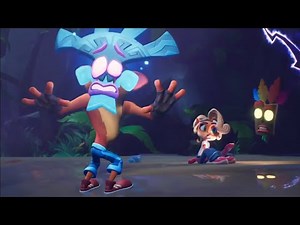Crash and Lani-Loli meet Aku Aku and Coco - (Crash Bandicoot 4)