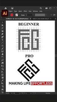 Adobe Illustrator 2026 Tips - How to Create Business Letter Logo Design Process #inaa_graphics