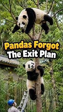 Pandas Forgot The Exit Plan#BabyPanda #PandaRescue #ZooLife