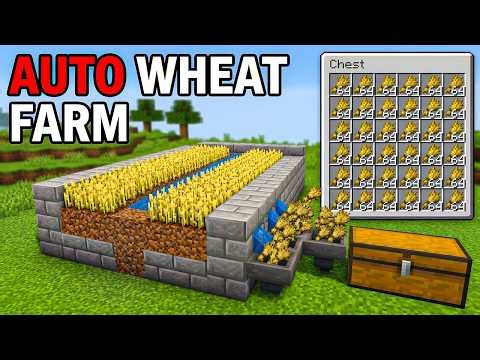 Minecraft Auto Wheat Farm Tutorial - Works in 1.21! (Easy Step by Step)
