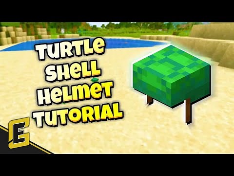 How To Make a TURTLE SHELL HELMET in Minecraft (SUPER QUICK MINECRAFT TUTORIAL)