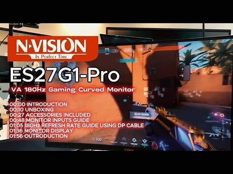 ES27G1 Pro - NVISION 180Hz VA Curved Gaming Display Monitor