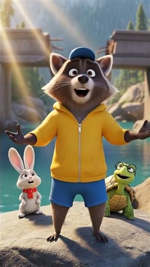 Brave Raccoon Fixes a Broken Bridge! 🦝🌉