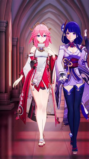 Raiden Shogun - Yae Miko / Gentleman【Genshin Impact MMD】