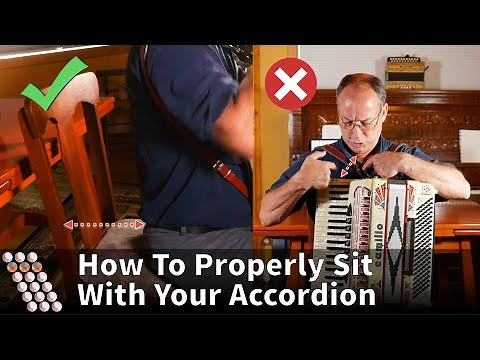Accordion Strap Adjustment - How to avoid neck, shoulder, and back pain when playing accordion