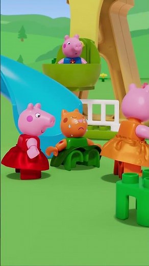 Boo Boo at the Amusement Park! 🎡 #PeppaPigTales #PeppaPig #Shorts #LEGODUPLO