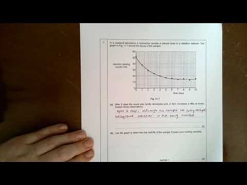 CIE/IGCSE/Physics - half life exam questions - worked solutions