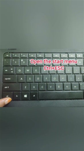 open the start menu shortcut key crtl+ESC#keyboardshortcuts #windows #computer