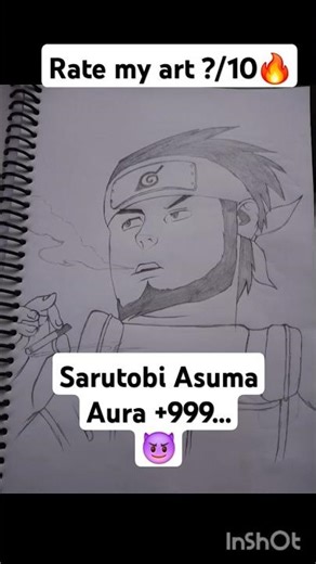 🔥sarutobi Asuma🔥 the powerful ninja of hidden life village 😈#Asuma #sketch