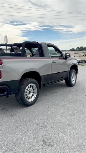 The K5 Silverado turned out amazing!! We will be upsizing the tires to fill out the larger Silverado wheel wells, before it goes home. The retro two tone works so well, and Eddie with Sign It Up LLC, just knocked it out of the park on the custom stripe. Method Race Wheels Nitto Tire USA BDS Suspension Ride Fox Store The SEMA Show Katzkin LeatherChris Corbett AMP Research @followers | Flat Out Autos