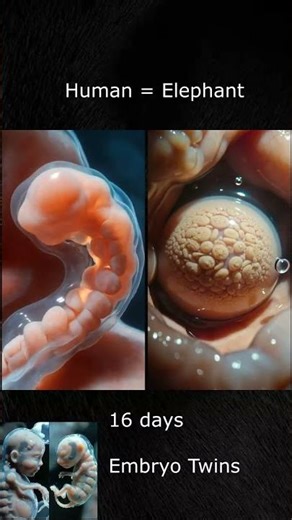 Human vs Elephant Embryo – 16 Days and Almost Identical