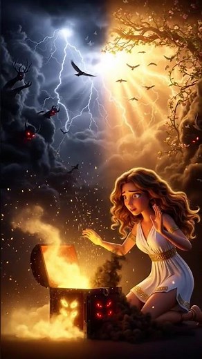 Pandora's Box: The Woman Who Unleashed Evil on the World | Greek Mythology Animated #shortsfeed fyp