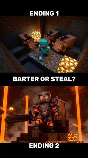 Choose Ending 1 or Ending 2: BARTER OR STEAL?