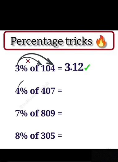 Master Percentage Tricks in Minutes! #PercentageTricks #MathTricks #FastPercentage #MathHacks