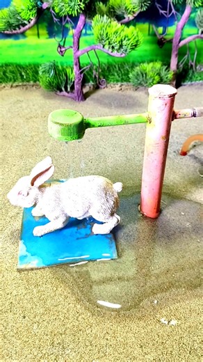 mini tractor mini water pump mini cow mini rabbit#short #shortsfeed