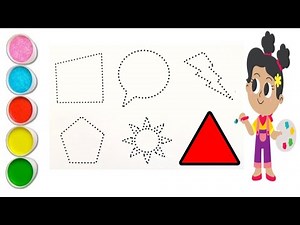 Easy to cute shapes draw for kids | Beautiful Shapes Drwaing for NurseryKid,Toddlers Learning Video