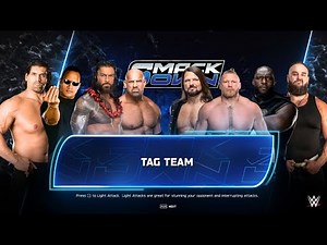 Roman Reigns Goldberg The Rock The Great Khali vs Brock Lesnar AJ Styles Omos Braun Strowman 26/9/25