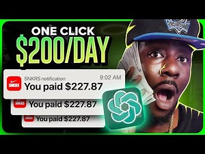 Chat Gpt To Make MONEY- BUILT a ONE CLICK AUTO checkout BOT