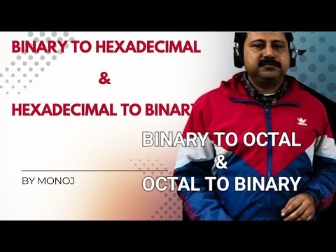 binary to hexadecimal binary to octal vice versa