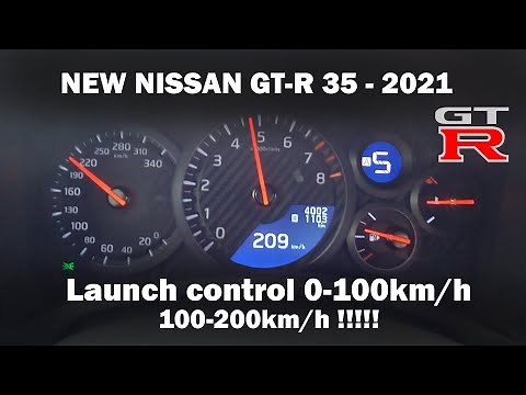 NEW NISSAN GT-R 35 2021 / 0-100km/h + 100-200km/h incredible Launch control