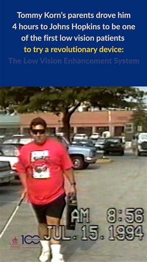 For Low Vision Awareness Month, we’re celebrating stories like Tommy Korn’s. In 1995, Korn was one of the first patients to use the Low Vision Enhancement System (LVES) device, a collaboration between Wilmer Eye Institute researchers, NASA and the U.S. Department of Veterans Affairs, which opened doors to care that would shape his future. Now, that same spirit of innovation is driving the development of a new device with a built‑in eye tracker, designed to help patients like Tommy navigate the w