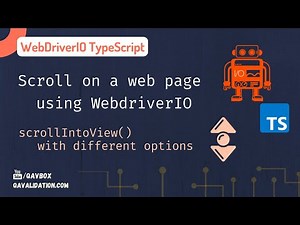 Scroll on a web page with scroll options using webdriverIO