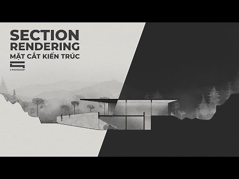 Architecture Section Rendering by Photoshop