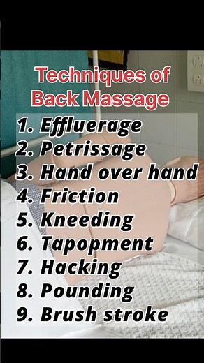 Techniques of Back Massage for Patient 🙌🏥👩‍⚕️ #nursingprocedure #nursing#2024#backcare#backmassage