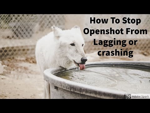 How To Stop Openshot From Lagging or crashing