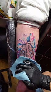 Watercolor tattoo | Tatuarache Mexican tattoo
