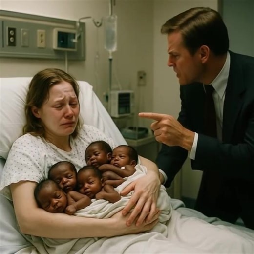 "In 1995 he left, abandoning her with five black children: 30 years later the truth shocked everyone! The newborn quintuplets immediately filled the maternity ward with cries and noise. But the young mother’s joy was instantly overshadowed: her partner, standing by the crib, whispered in horror and anger: — They… are black. She blinked wearily, holding the little ones close: — They are ours. They are your children. But he no longer listened. “No! You betrayed me!” — he shouted, retreating to the