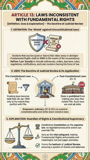 Article 13 of Indian constitution #upsc #polity #facts #ssc #education #constitution