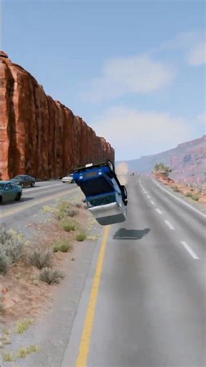 Drunk Driver Tries Overtake Traffic Offroad (Gone Wrong) #beamngdrive