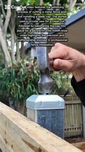 Satisfying Metal Post Cap Installation