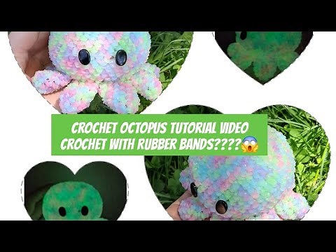 How to make a crochet octopus with rubber bands😱 #crochet #rainbowloom #loomigurumi #viralvideo