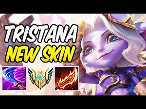 NEW SKIN - HEXTECH TRISTANA MID ON-HIT CRIT FULL AD GAMEPLAY | New Build & Runes | League of Legends