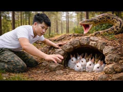 Catching Rabbits… Then I Found a Giant Python 😱 | Triệu Duy