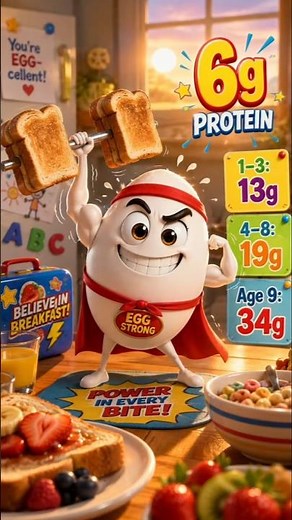How Much Protein Do Kids Really Need? 🥚 Egg Protein Facts for Parents #Shorts