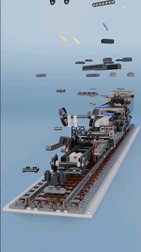 Lego Big Boy Steam Train Build - Satisfying Video #lego