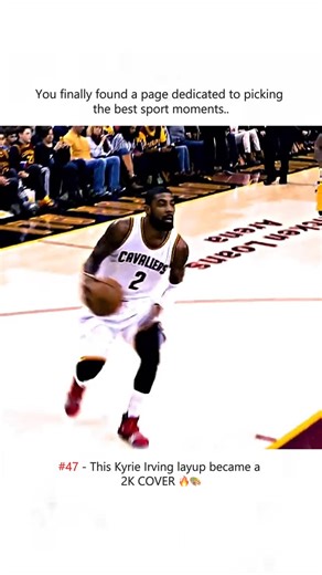 Sportverze on Instagram: "His smile makes it so much better too 😮‍💨 Kyrie Irving’s legendary layup on the NBA 2K18 cover captures a masterclass in elite finishing and basketball finesse. Suspended in mid-air against a stylized backdrop, he is depicted mid-extension, cradling the ball with an effortless grace that belies the intensity of the moment. It’s not just a basic layup; it’s a snapshot of why he’s considered the most creative finisher the league has ever seen. The cover art became a cul